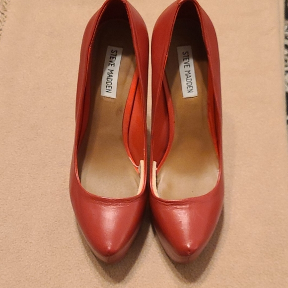 Steve Madden Shoes - Red leather heels 👠 (worn twice)